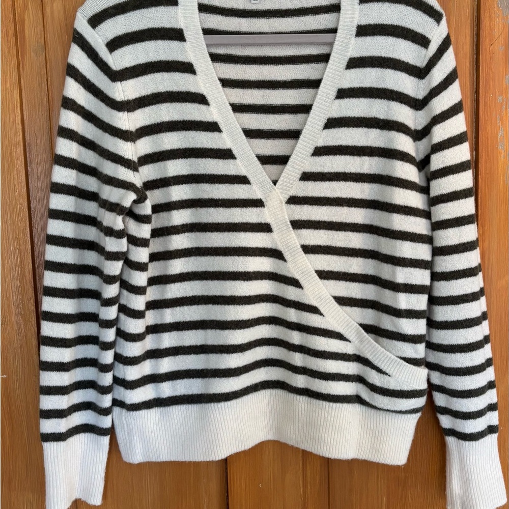 Madewell Black and White Striped Sweater